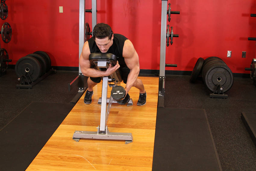 Dumbbell Lying One-Arm Rear Lateral Raise
