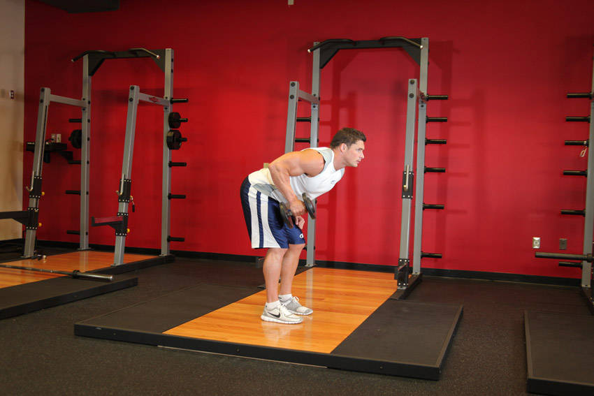 Standing Bent-Over One-Arm Dumbbell Triceps Extension
